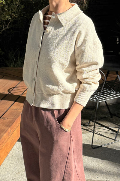 The Club Cardigan in Naturel