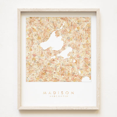 Madison City Map 11 x 14
