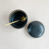 Charcoal Spice Cellar with Tiny Gold Spoon