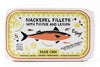 Miss Can Mackerel Fillets with Thyme and Lemon, in a white packaged tin with a colorful illustrated label featuring a mackerel fish, lemon slices, and Portuguese and English text.