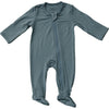 Bamboo Zipper Jammies in Dusty Blue