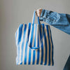 Organic Cotton Striped Tote Bag