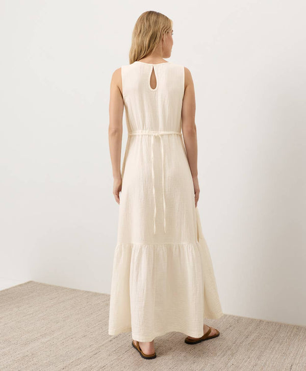 Organic Coastal Double Gauze Beach To Brunch Dress Cream / X-Large Organic Coastal Double Gauze Beach To Brunch Dress Cream / X-Large