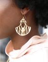 Ultrasonic Flight Etched Cutout Earrings