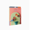 Packaged wall art with bird designs on a white background