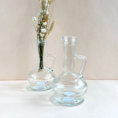 Handled Glass Bud Vase
