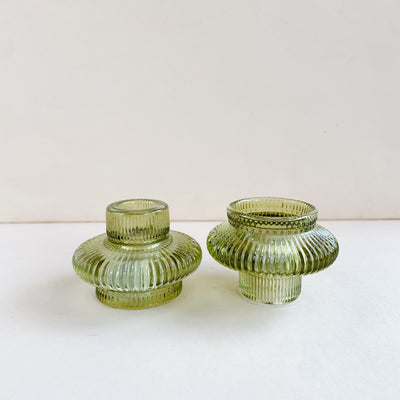 Glass Candlestick Holders