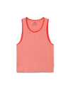 Red and white striped tank top on a white background