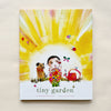 Tiny Garden children's picture book cover on a beige background.