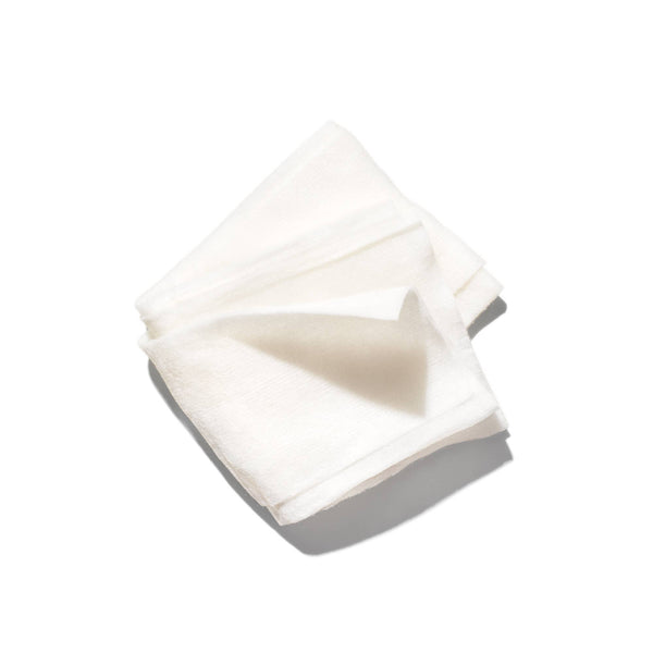 White face wipe on a white background