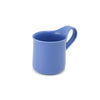 Blue ceramic mug on a white background