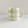 Green Brown Gradient Crosshatch Mug