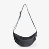 Black Leather Moon Sling Bag