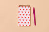 Hearts Pocket-Size Letterpress Spiral Notebook