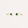 Huggies Earrings in Emerald