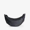 Black Leather Moon Sling Bag