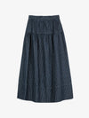 Denim A-Line Stripe Skirt