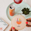 Aperol Cocktail Cross Stitch Kit for Beginners