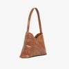 Brown Leather Criss Cross Handbag