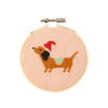 Christmas Dachshund Cross Stitch Kit for Beginners