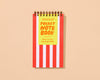 Red Stripe Letterpress Pocket-size Spiral Notebook