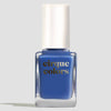 Blue nail polish bottle with 'cirque colors' branding on a light gray background