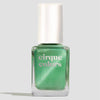 Green nail polish bottle with 'cirque colors' branding on a white background