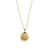 Classic Round Locket Necklace - Gold Fill 18" Box Chain