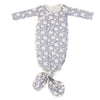 Baby onesie with floral pattern on a white background