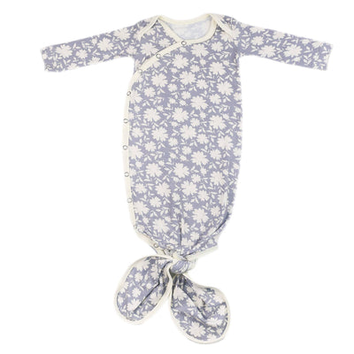 Baby onesie with floral pattern on a white background