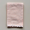 Woven Cotton Striped Tea Towel with Ric Rac Trim