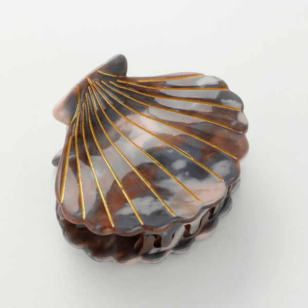Calacatta Seashell Claw Clip - Small