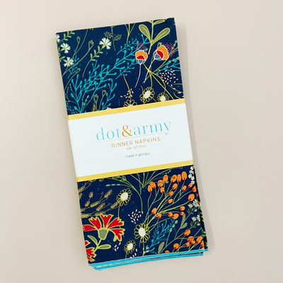 Pretty Peacock Cloth Dinner Napkins (set of 4)