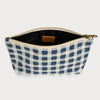 Large Waterproof Pouch - Indigo Gingham