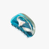 Alba White Vine Flower Teal Hair Claw Clip