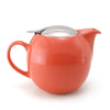Round Ceramic 24oz Teapot in Carrot