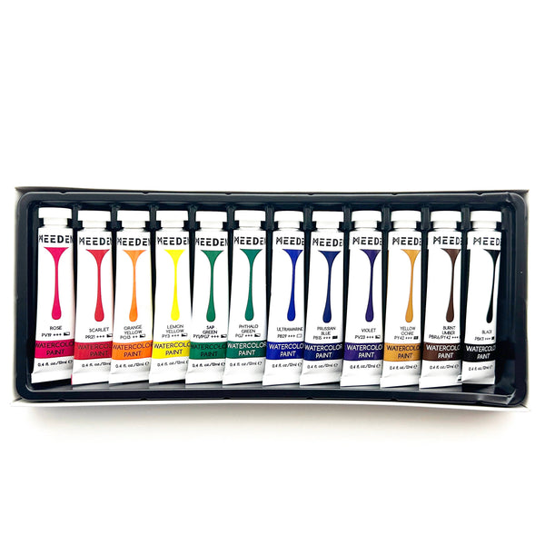 Meeden 12-Color Premium Watercolor Paint Set for Beginners