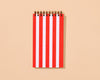 Red Stripe Letterpress Pocket-size Spiral Notebook