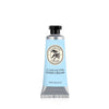 A tube of ElizabethW 'Chypre' 7% Shea Butter Hand Cream with a light blue label, silver metallic base, and black cap, centered on a white background.