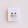 Huggies Earrings in Obsidian