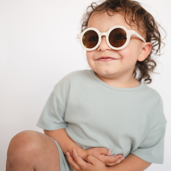 Kids Recycled Plastic Sunglasses in Buttercream