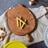 Wooden Cat Cheese Plate