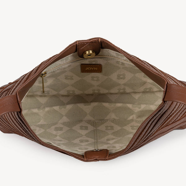 Pebbled Leather Crisscross Handbag - Vintage