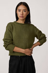 Mare Rolled Neck Sweater in Olive