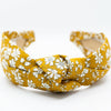 Top Knot Liberty of London Headband in Mustard Capel