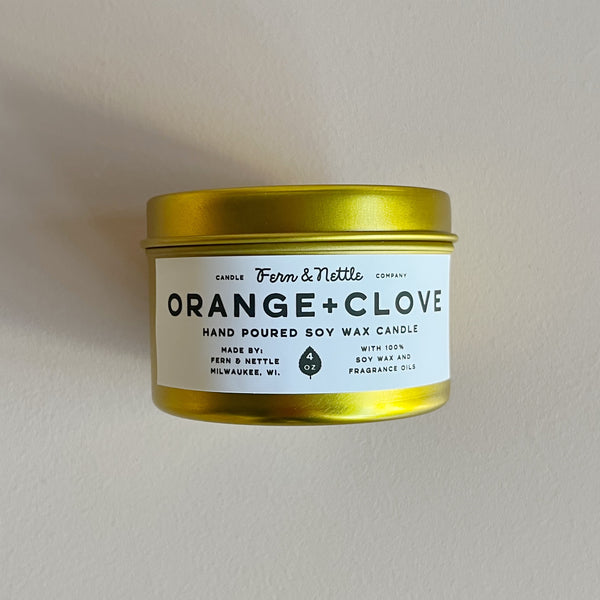 4 oz Orange & Clove Candle Tin