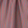 Close-up of a red and white vertically striped tea towel.