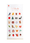 Sheet of 'Lil Sticks' washi stickers with various animal and nature-themed designs on a white background.