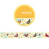 Washi tape with chicken design on a white background