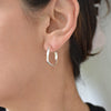 Silver Heli Hoops